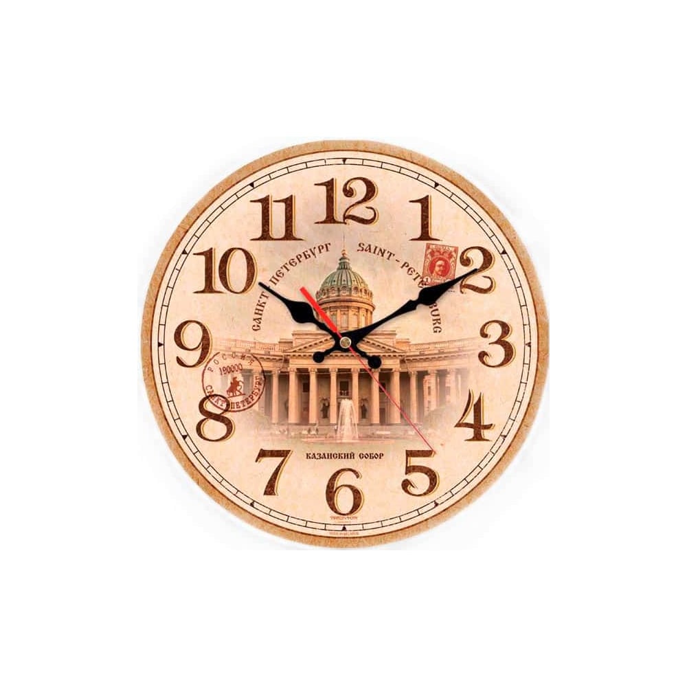 Изображение товара Настенные механические часы TROYKATIME Тройка 90901008 коричневые