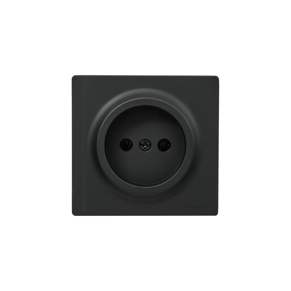 Изображение товара Розетка Lezard LETO без заземления, 1 гнездо, черный 752-4200-121B