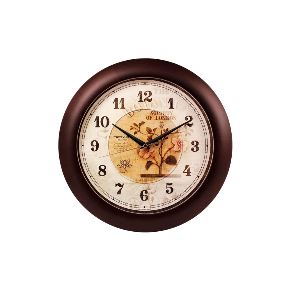 Изображение товара Настенные деревянные часы TROYKATIME Тройка 11163194 для дома и офиса