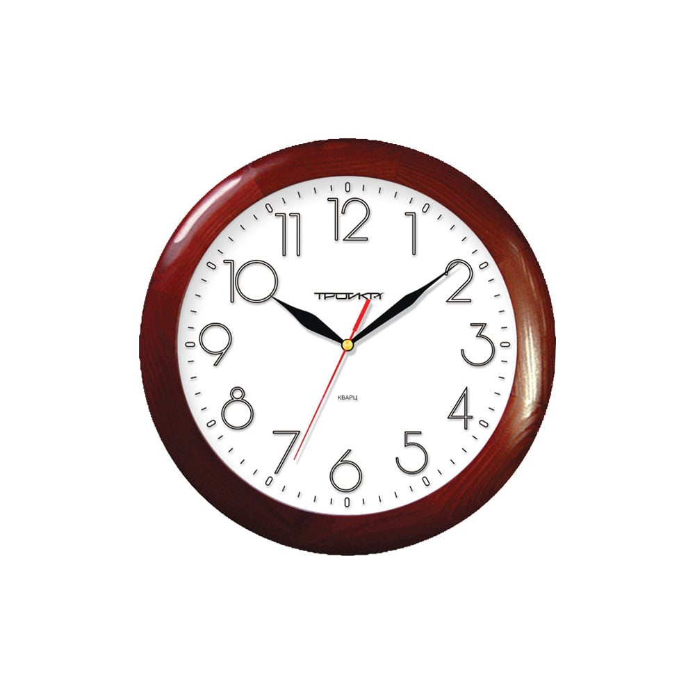 Изображение товара Настенные деревянные часы TROYKATIME Тройка 11162183 - стильные натуральные настенные часы из дерев