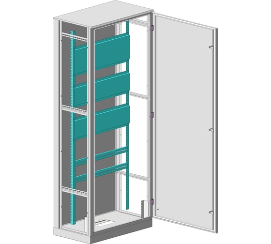 Изображение товара Корпус MULTICOLOR ВРУ-1 IP-54 (600x2000x600) со съемными боковыми панелями (ШхВхГ) RAL 7035 MLT.VRB1.54.60.20.60