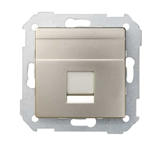 Изображение товара Адаптер Simon со шторками на 1 коннектор UTP RJ45, FTP RJ45, RJ12, AMP, S82, S82N, шампань 82005-34