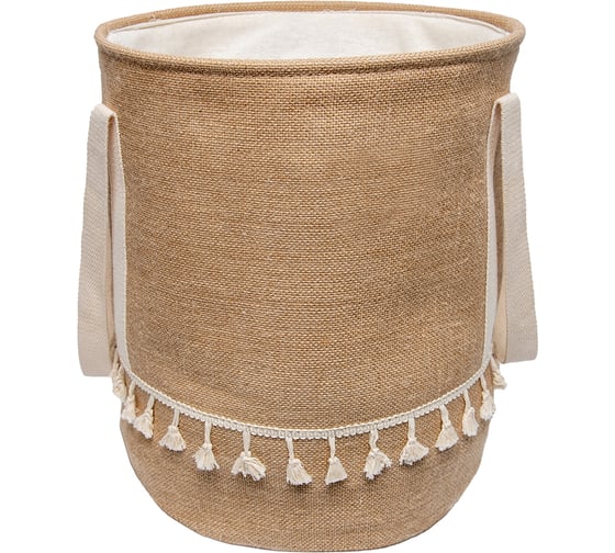 Изображение товара Корзина бельевая с ручками HANDY HOME Кантри Д350 Ш350 В420, бежевый LIS-83