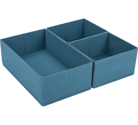 Изображение товара Набор органайзеров для хранения HANDY HOME Аквамарин 3 шт, синий Yik-10