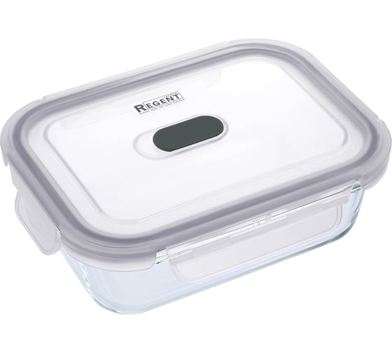 Изображение товара Контейнер Regent inox стеклянный герметичный прямоуг. 0,4л Linea Desco 93-DE-CA-20-400