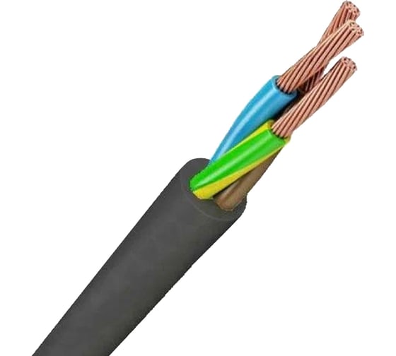 Изображение товара Провод ЭЛЕКТРОКАБЕЛЬ НН ПВС 3x2.5, 380В, черный, упаковка 100м 000007234