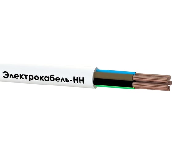 Изображение товара Провод ЭЛЕКТРОКАБЕЛЬ НН ПВС 5x1.5, 380В, белый, упаковка 100м 000010201