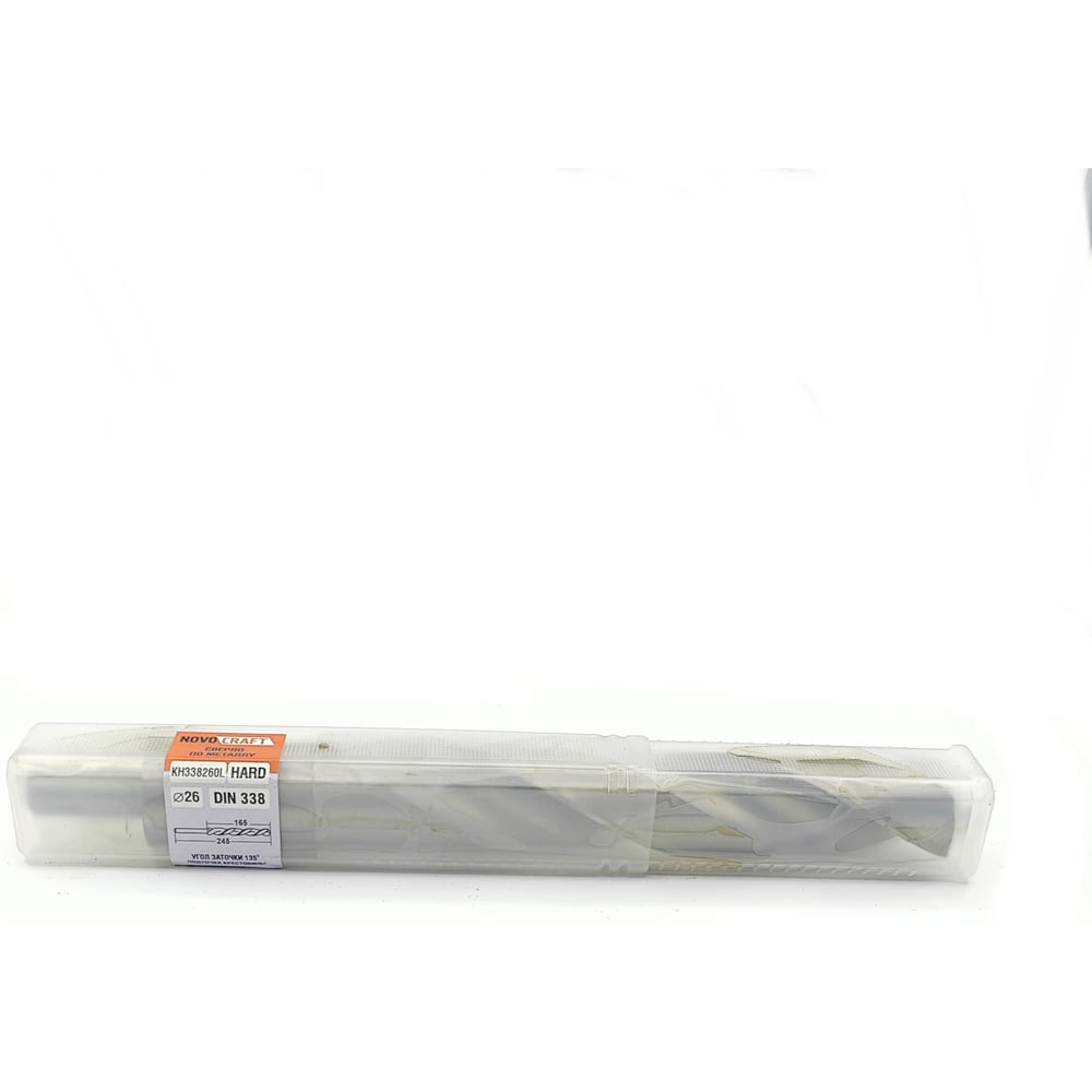 Изображение товара Сверло по металлу Hard long 26 мм, хвостовик 12 мм, DIN 338 NOVOCRAFT KH338260L