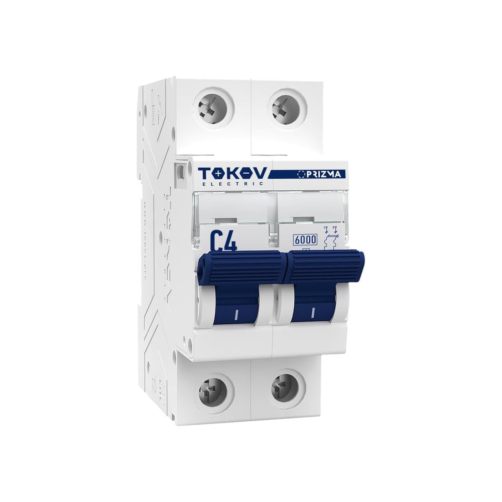 Изображение товара Выключатель автоматический модульный TOKOV ELECTRIC 2П, 4А, 6кА, характеристика C TKE-PZ60-MCBI-2-4-C