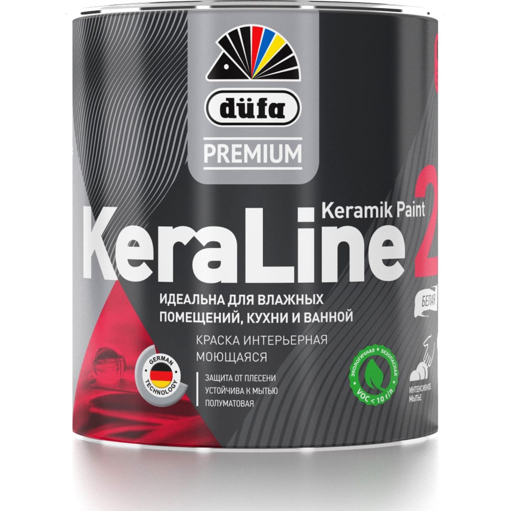 фото Краска dufa premium вд keraline 20, база 3, 0,9 л мп00-006527