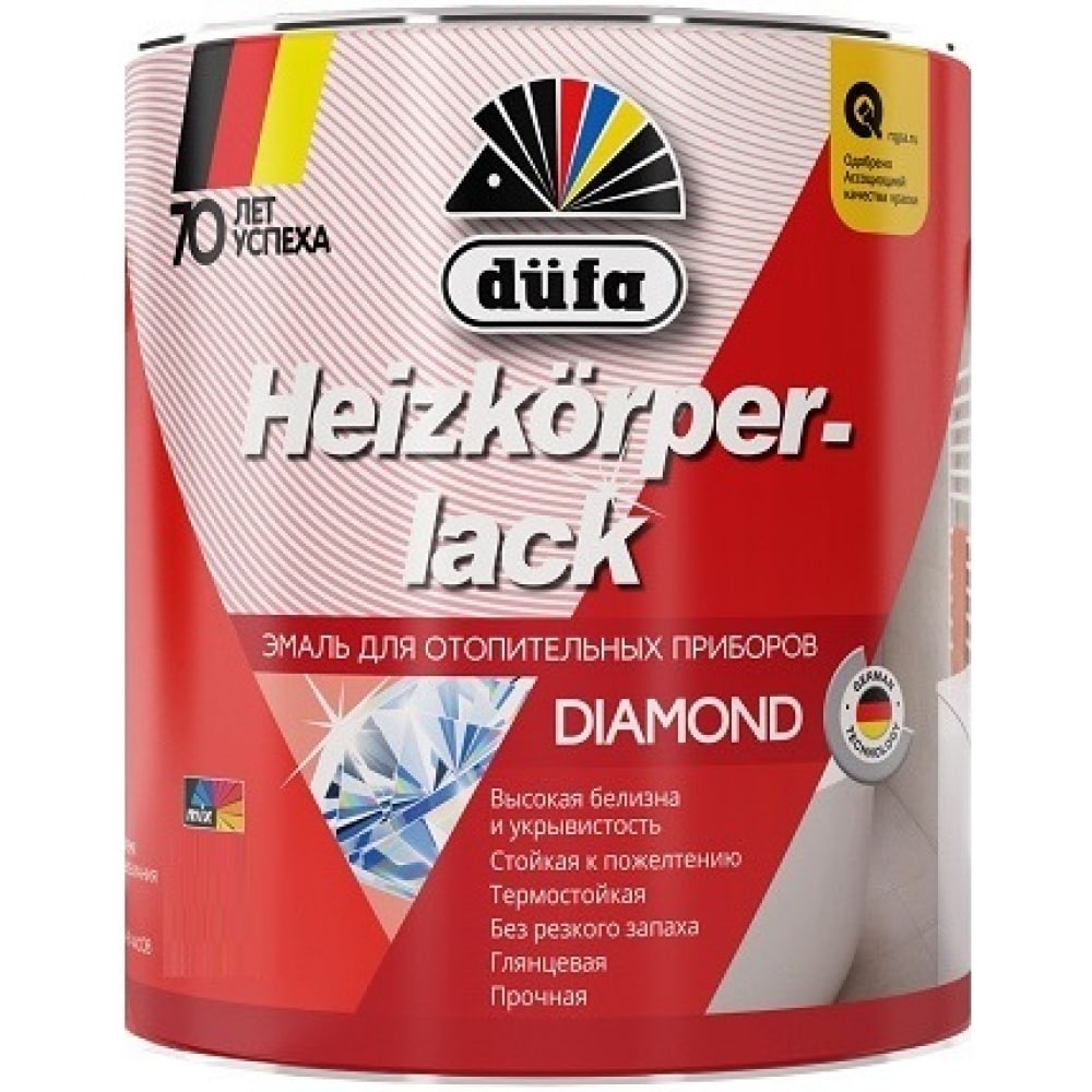 Эмаль для отопительных приборов Dufa эмаль для радиаторов dufa aqua heizkorperlack глянцевая белый 0 75 л