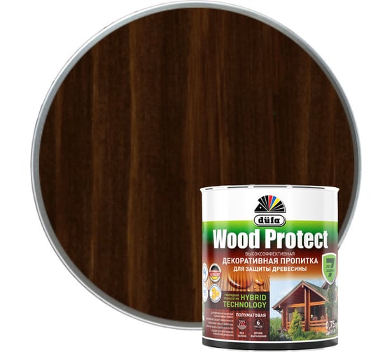 Изображение товара Пропитка для защиты древесины Dufa Wood Protect палисандр 750 мл МП000015775