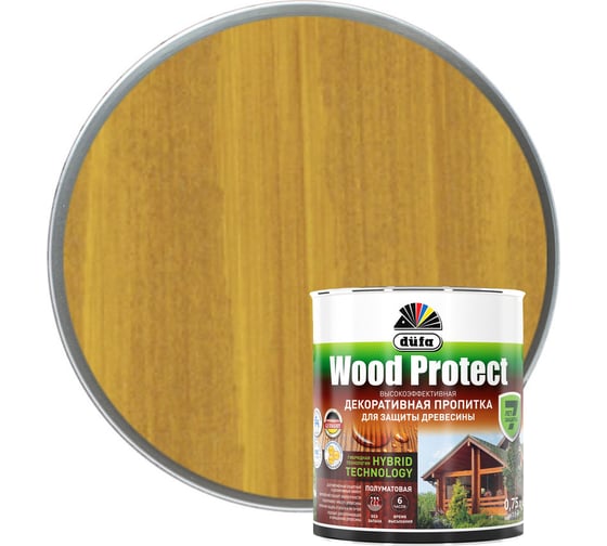 Изображение товара Пропитка для защиты древесины Dufa Wood Protect сосна 750 мл МП000015772
