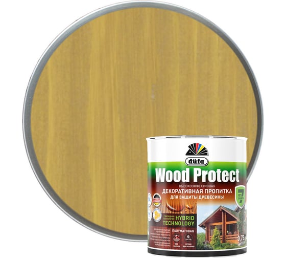 Изображение товара Пропитка для защиты древесины Dufa Wood Protect дуб 750 мл Н0000004921