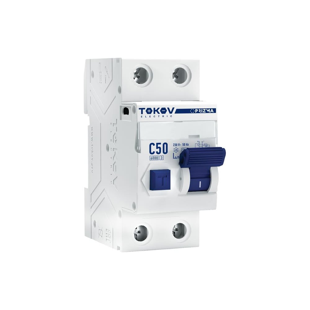 Изображение товара Выключатель автоматический дифференциального тока TOKOV ELECTRIC 2П 50А 300мА AC