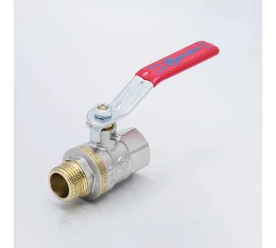 Изображение товара Кран шаровой латунный Aquasfera 1003 Euro никелированный, Ду50, Ру16, муфта/резьба, полнопроходной, рычаг 1003-06 109-0419