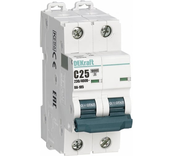 Изображение товара Автоматический выключатель Dekraft, ВА105-2P-040A-D 13217DEK