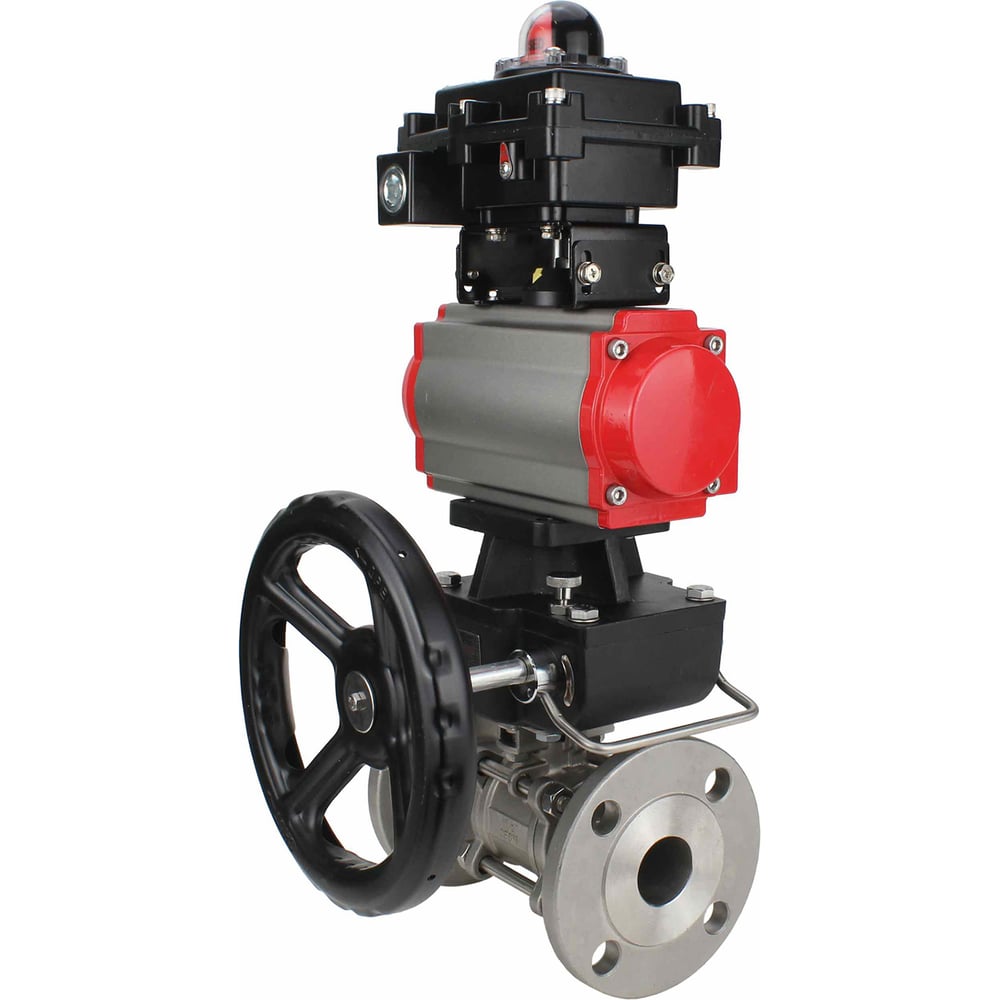 Изображение товара Шаровой кран DN.ru КШФПТ-ISO 304 180 Ду20 Ру40 с пневмоприводом