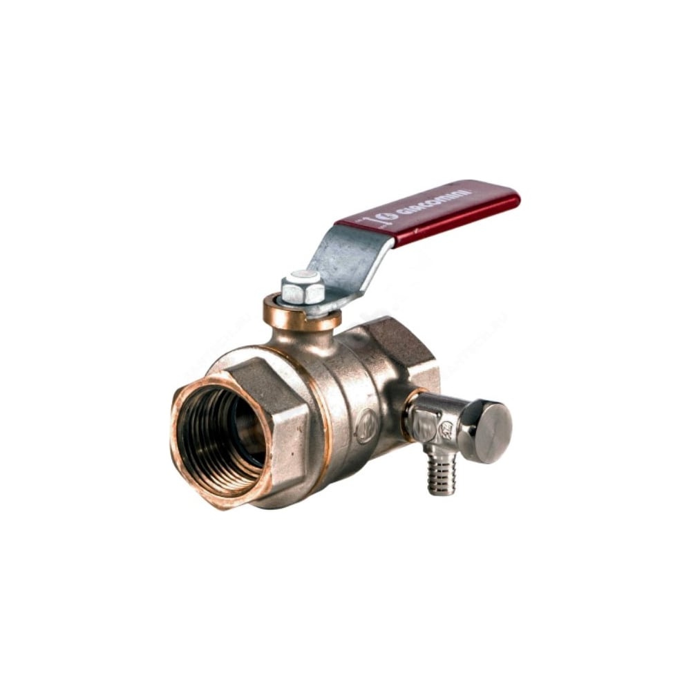 Шаровой кран Giacomini латунь, со спускником, никель R910S R910SX004 007-0924