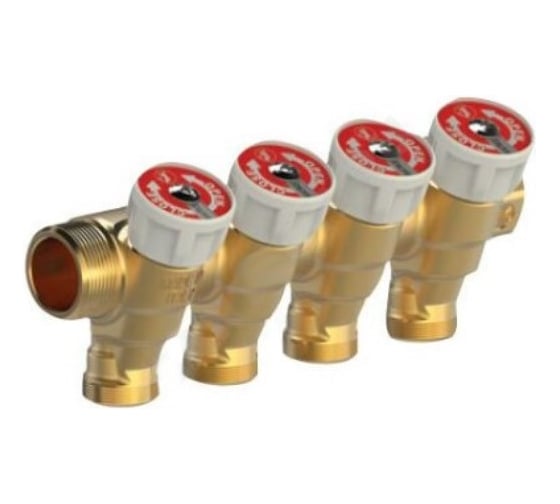 Изображение товара Коллектор Giacomini латунь, 3/4 ВР/НР., на 3 выхода, 1/2 НР R585C R585CY063 040-0229