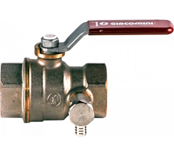 Изображение товара Шаровой кран Giacomini со спускником R910S Ду 15 Ру42 ВР G1/2 R910SX003 007-7776