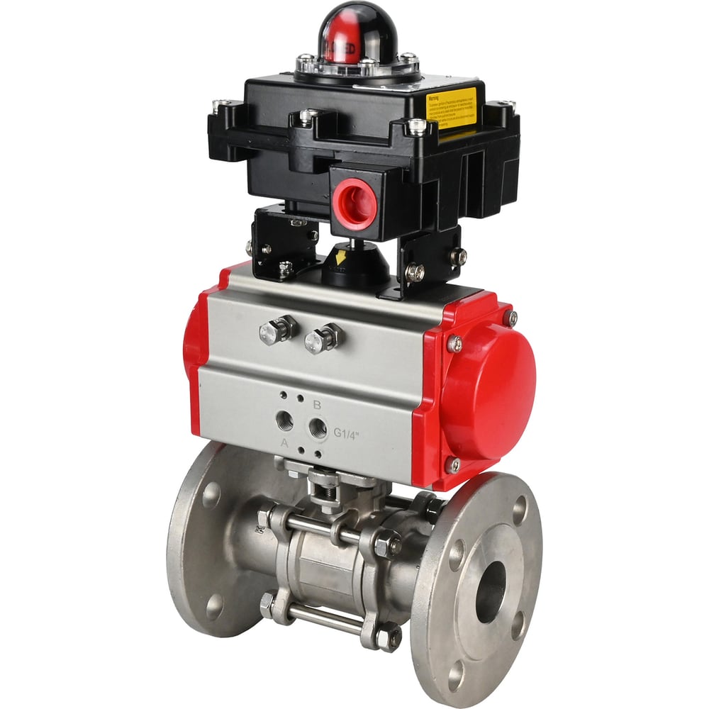 Изображение товара Шаровой кран DN.ru КШФПТ-ISO 316 180 Ду80 Ру25 с пневмоприводом