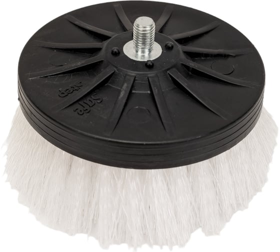 Изображение товара Щетка для уборки интерьера Hi-Tech Industries крепление с резьбой 10х6 мм, щетина 30 мм, диаметр 90 мм SS-35