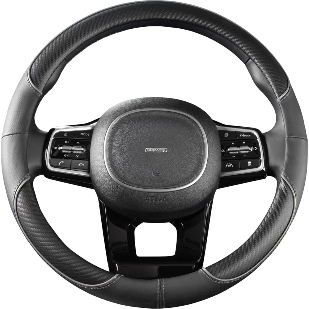 Изображение товара Оплетка SKYWAY Combo-12 M Черно/серая экокожа защита для устройства