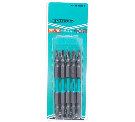 Изображение товара Насадки Jettools двусторонние магнитные 85PH2хPH2 5 шт для больших нагрузок W2-21-08522-5