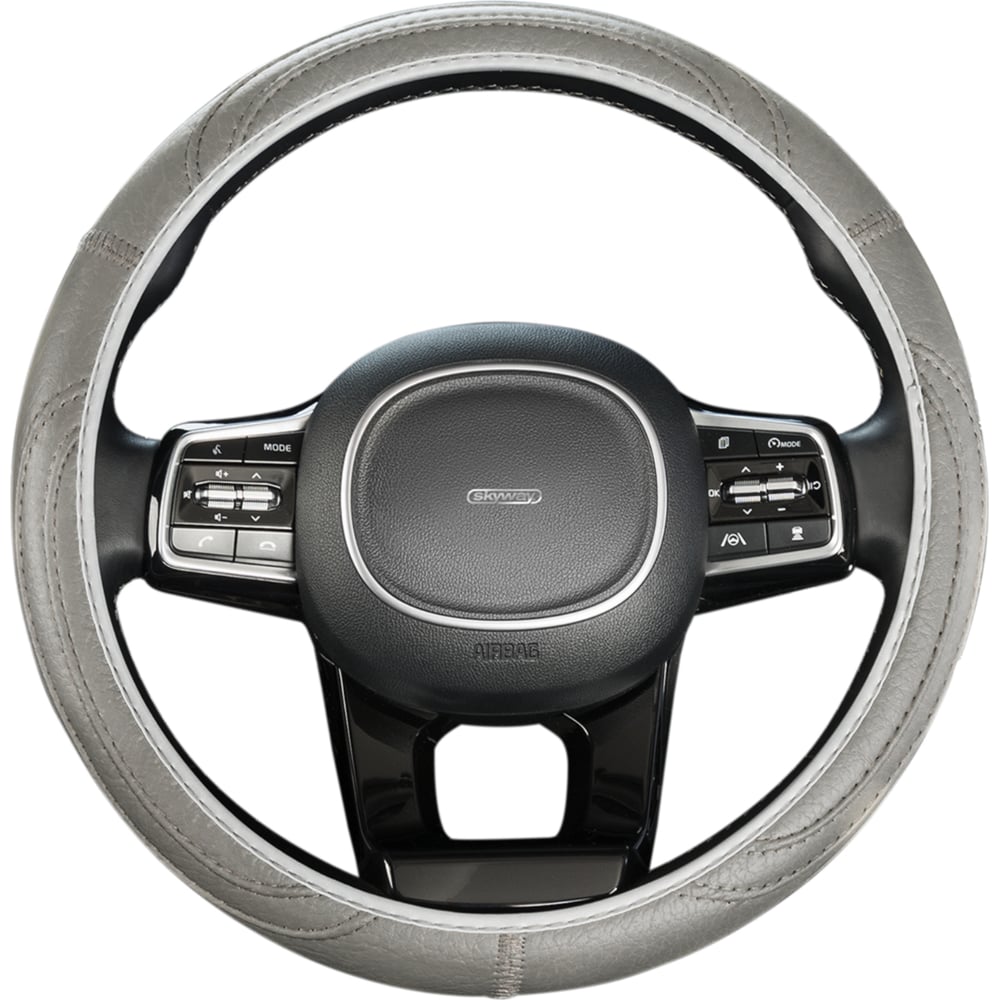 Изображение товара Оплетка SKYWAY Standart-3 М из экокожи серого цвета для защиты устройства