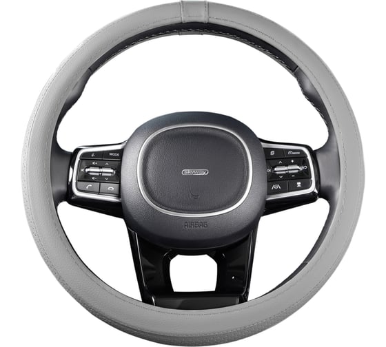 Изображение товара Оплетка SKYWAY Standart-2 М Серая экокожа S01102482