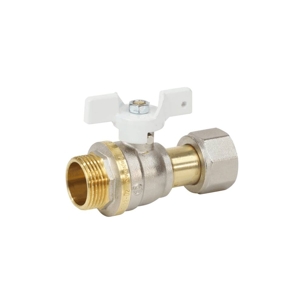 Изображение товара Латунный полнопроходной кран шаровой Aquasfera 1122 никелированный 20мм
