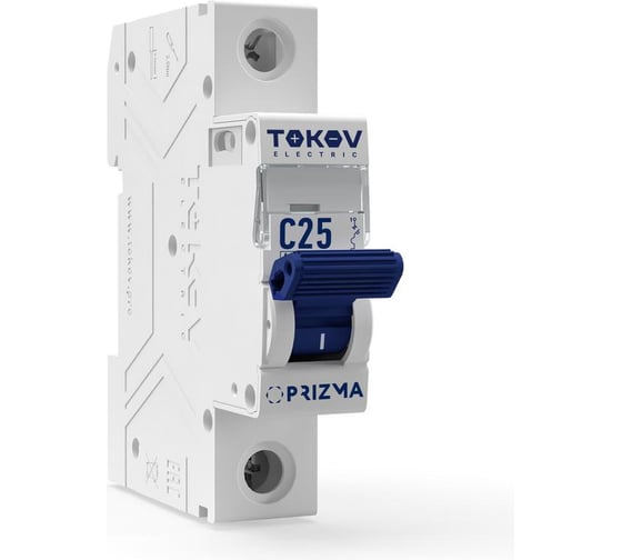 Изображение товара Выключатель автоматический модульный TOKOV ELECTRIC 1П 25А 4.5кА х-ка C TKE-PZ45-MCBI-1-25-C