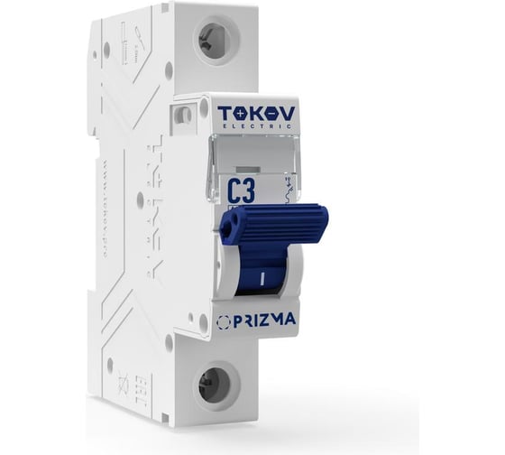 Изображение товара Выключатель автоматический модульный TOKOV ELECTRIC 1П 3А 4.5кА х-ка C TKE-PZ45-MCBI-1-3-C