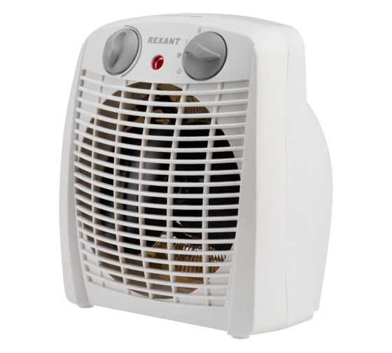 Изображение товара Тепловентилятор электрический настольный REXANT 2кВт, со спиральным нагревательным элементом, белый 60-0033