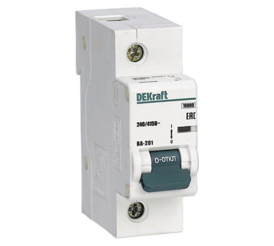 Изображение товара Автоматический выключатель Dekraft ВА201-1Р-100А-C 13003DEK