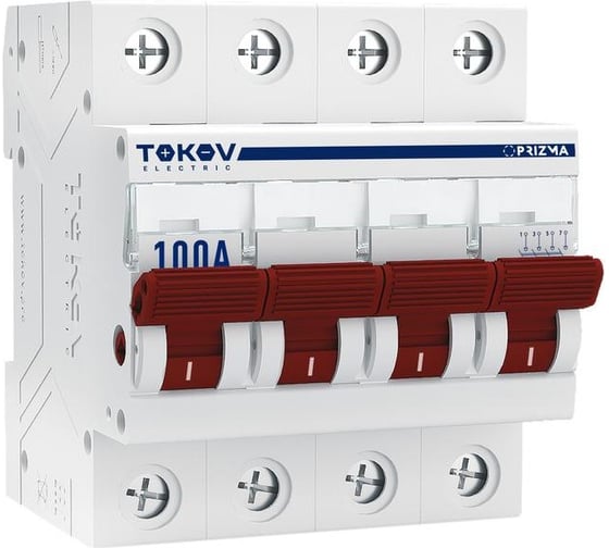 Изображение товара Выключатель нагрузки модульный TOKOV ELECTRIC 4П 100А TKE-PZ60-MDSI-4-100