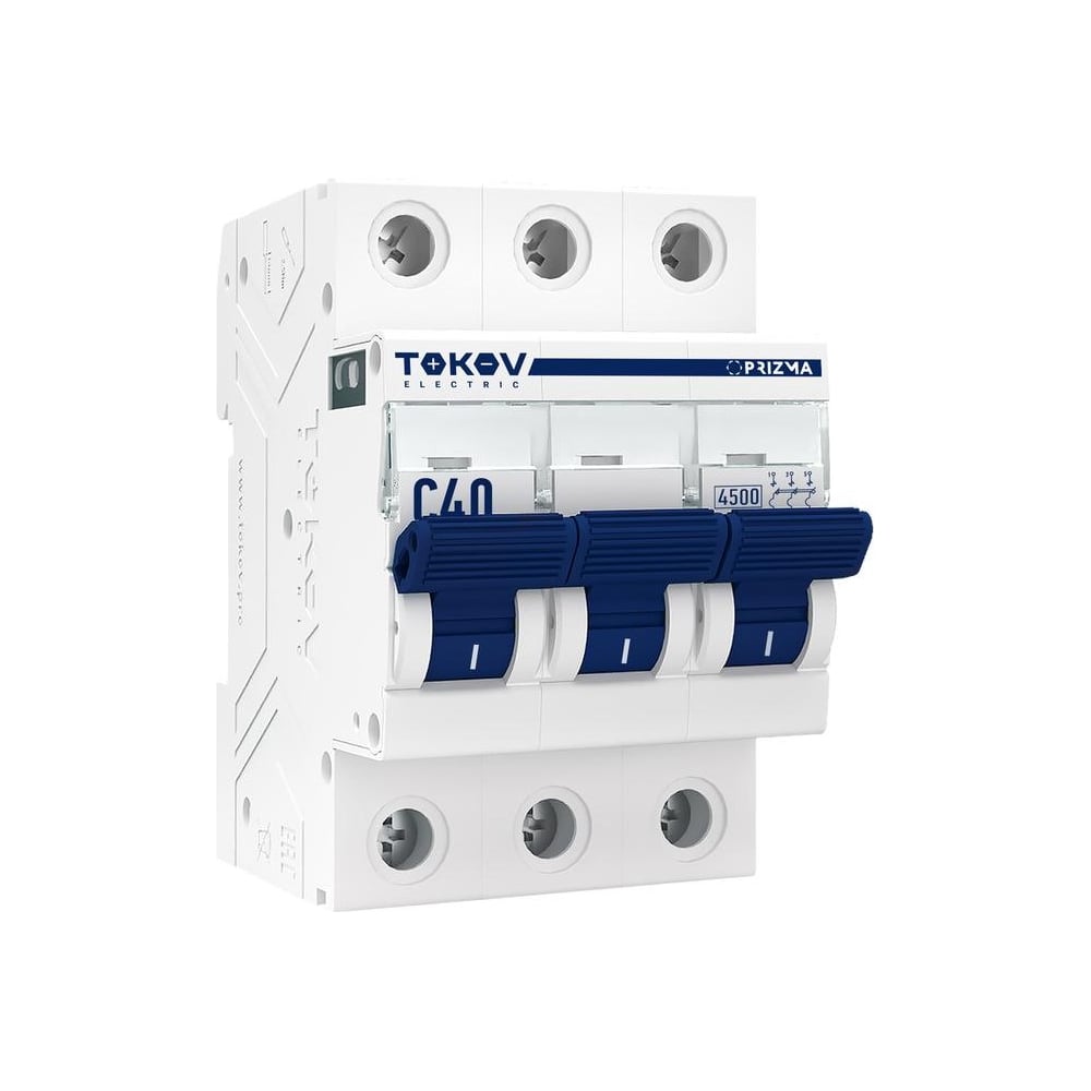 Изображение товара Автоматический выключатель модульный TOKOV ELECTRIC 3П 40А 4.5кА IP20