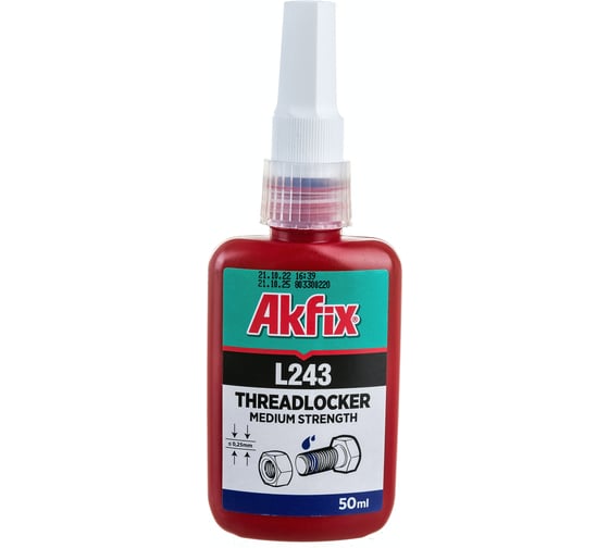 Изображение товара Анаэробный фиксатор резьбы средней прочности Akfix L243 50 мл, L243_01