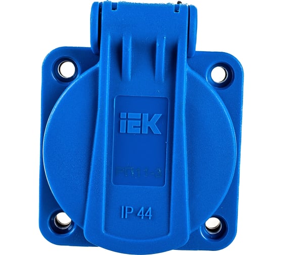 Изображение товара Панельная розетка IEK MAGNUM SCHUKO РП11-3, IP44, синий PSN71-016-3-2-44-K07