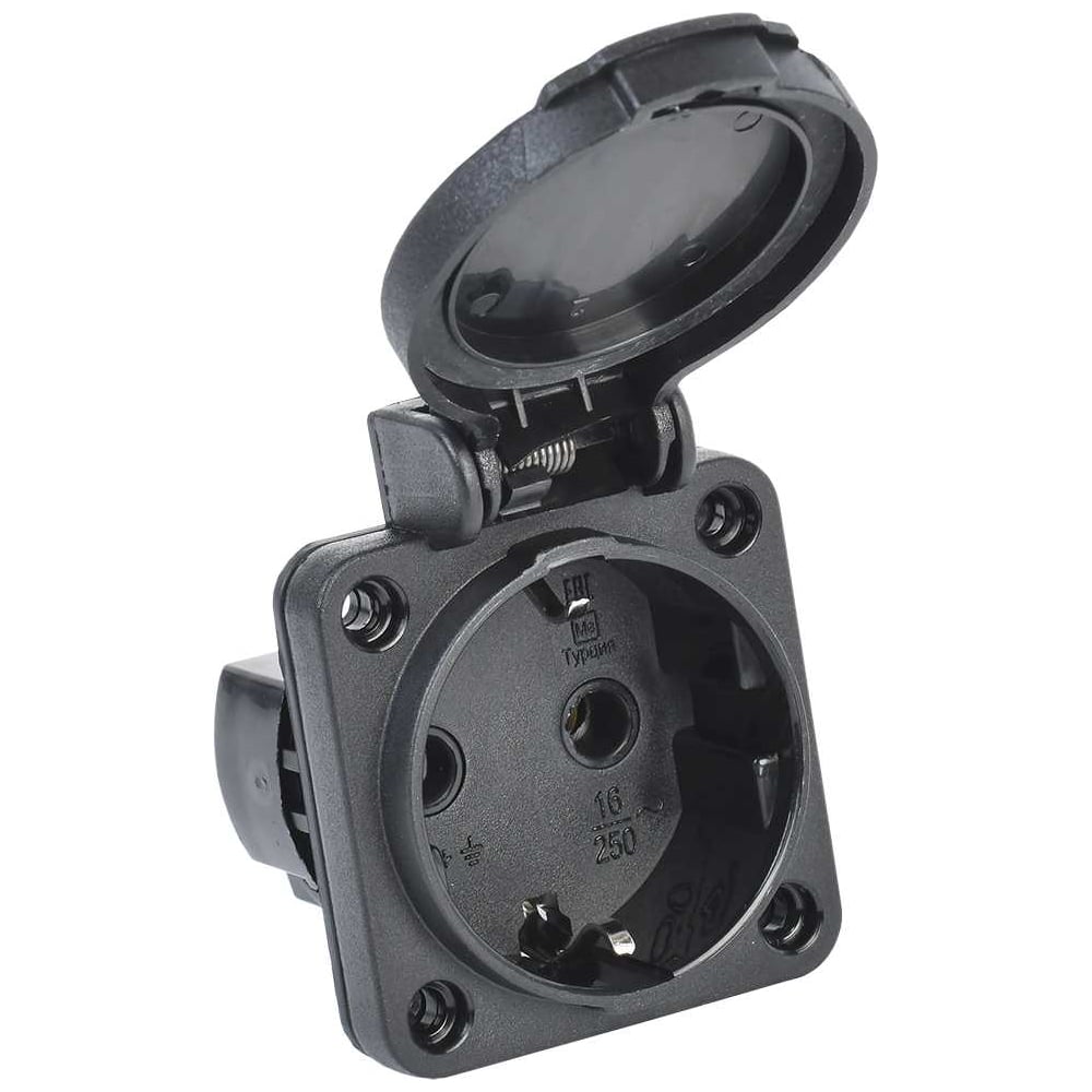 Изображение товара Панельная розетка IEK MAGNUM SCHUKO РП14-3, IP54, черный PSN71-016-3-2-54-K02 Изображение товара Панельная розетка IEK MAGNUM SCHUKO РП14-3, IP54, черный PSN71-016-3-2-54-K02