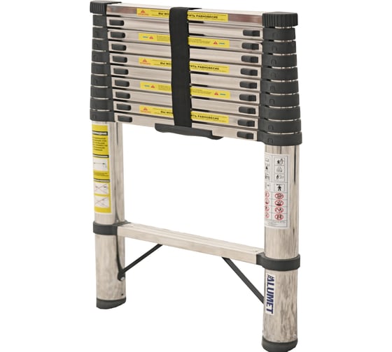 Изображение товара Лестница стальная телескопическая Алюмет 1х11 ступеней. Серия ST 3.2