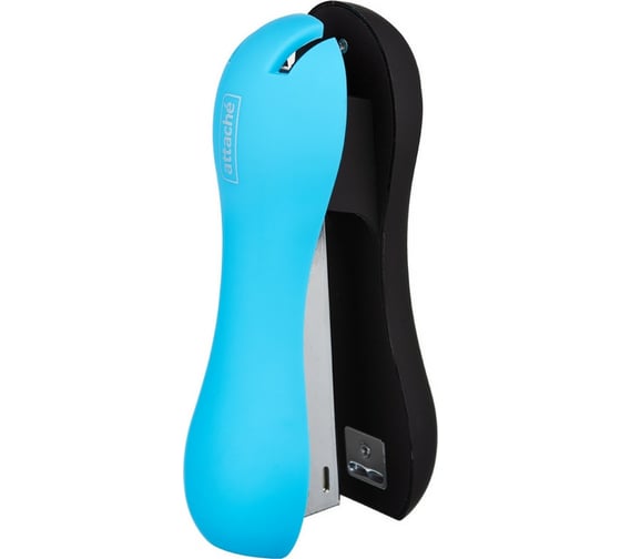 Изображение товара Степлер Attache Comfort вертикальный, до 20 листов, черно-голубой, №24/6, 26/6 575359