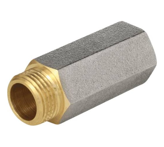 Изображение товара Удлинитель латунный Aquasfera Ду15, муфта/резьба, L=50 мм, никель 9038-05 128-9100