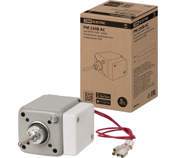 Изображение товара Расцепитель минимального напряжения TDM ELECTRIC РМ 230В АС для ВА90 (2000 - 6300) SQ0757-0053