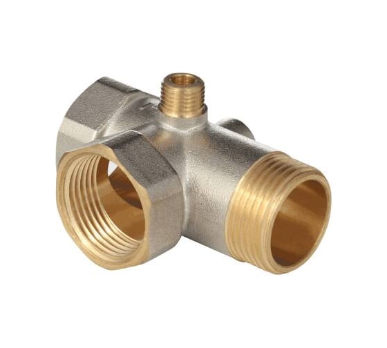 Изображение товара Штуцер пятивыводной Aquasfera 3x1"+2x1/4" латунь никелированная 9036-02 215-0216