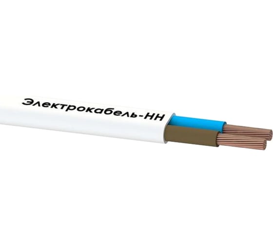 Изображение товара Провод ЭЛЕКТРОКАБЕЛЬ НН ПБВВГ 2x1.5, 250В, белый, упаковка 100м 000007139