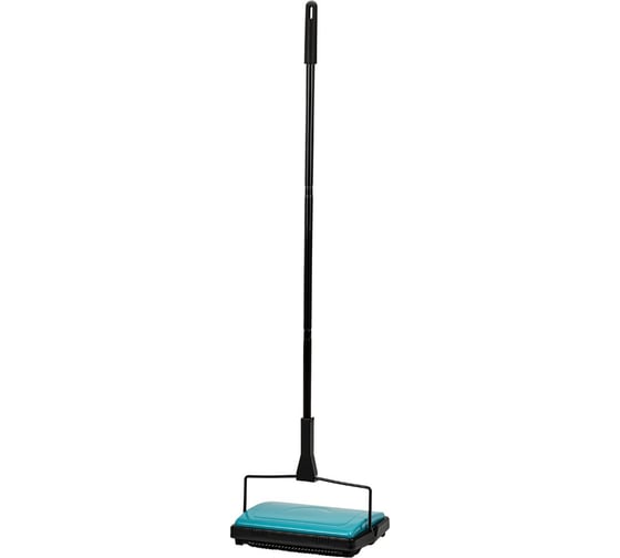 Изображение товара Механическая щетка-веник-пылесос для пола и ковровых покрытий DASWERK металл чёрно-бирюзовая 608948