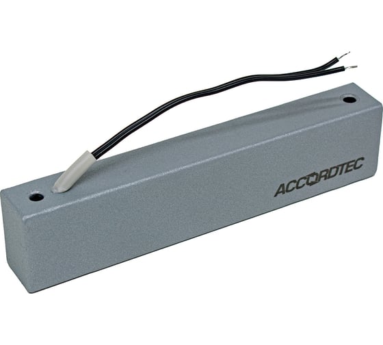 Изображение товара Электромагнитный замок ACCORDTEC ML-180K с уголком, цвет Серебряный металлик AT-15309
