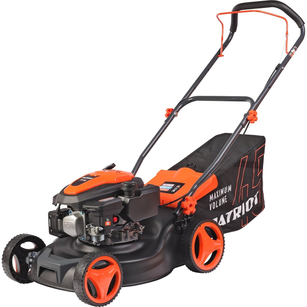 Изображение товара Газонокосилка бензиновая Patriot PT 412 с травосборником и регулировкой высоты